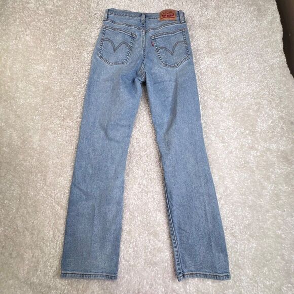 LEVI'S Wedgie Straight Button Fly Jean 27 - Picture 3 of 12